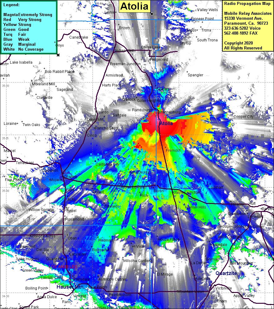 heat map radio coverage Atolia